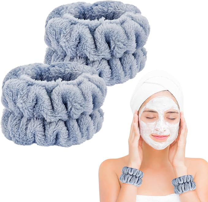 2 Pcs Wrist Towels for Washing Face-Dorbetar, Microfiber Wrist Bands for Washing Face, Spa Wristb... | Amazon (US)