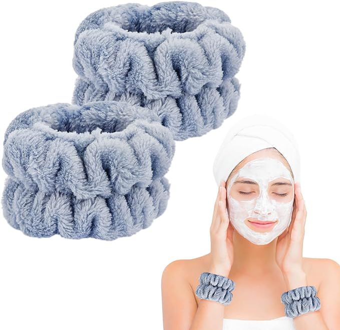 2 Pcs Wrist Towels for Washing Face-Dorbetar, Microfiber Wrist Bands for Washing Face, Spa Wristb... | Amazon (US)