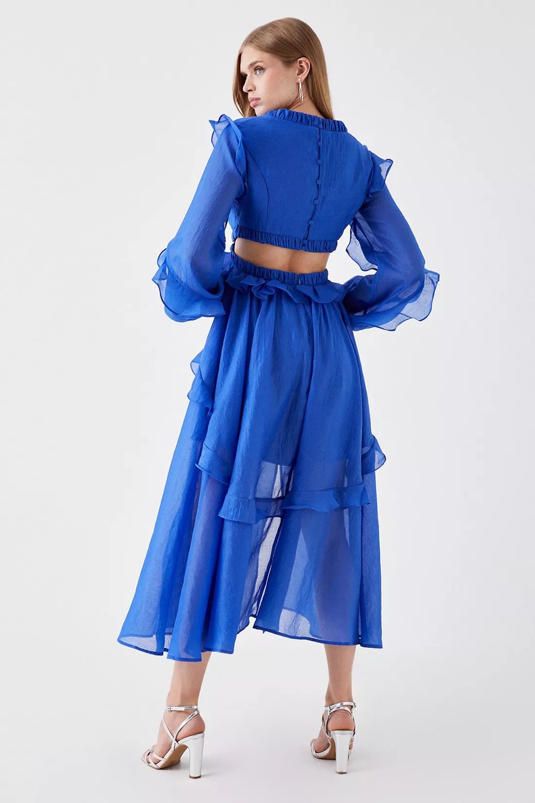 Dresses | Print Mix Ruffle Long Sleeve Dress | Coast | Coast UK & IE