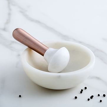 Marble & Copper Mortar & Pestle | West Elm (US)