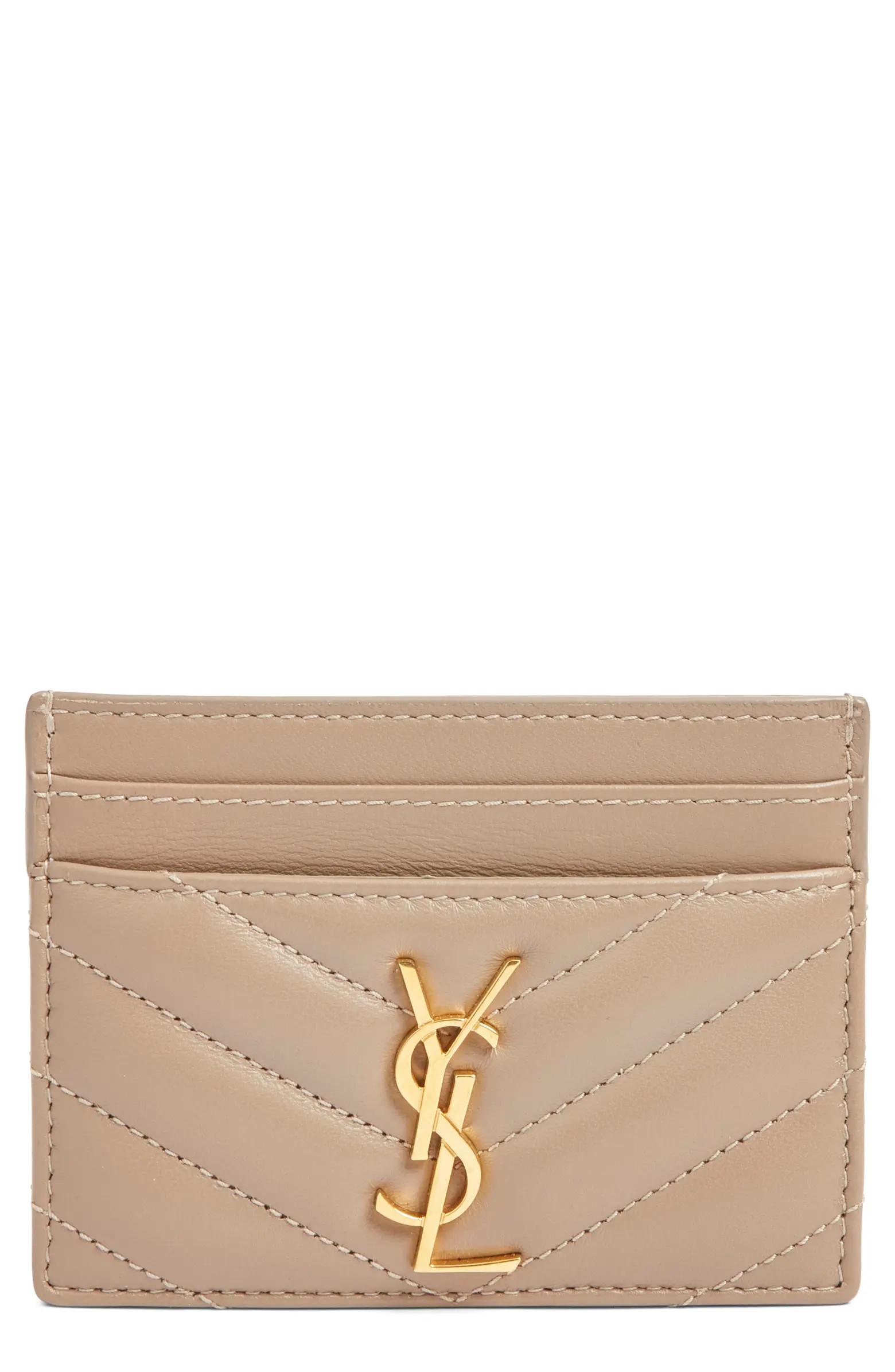 Cassandra Matelassé Leather Card Case | Nordstrom
