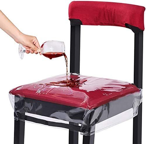 Plastic Chairs Covers Protector Waterproof: 2 Pack Clear Vinyl Seat Protective Thick PVC Slipcove... | Amazon (US)