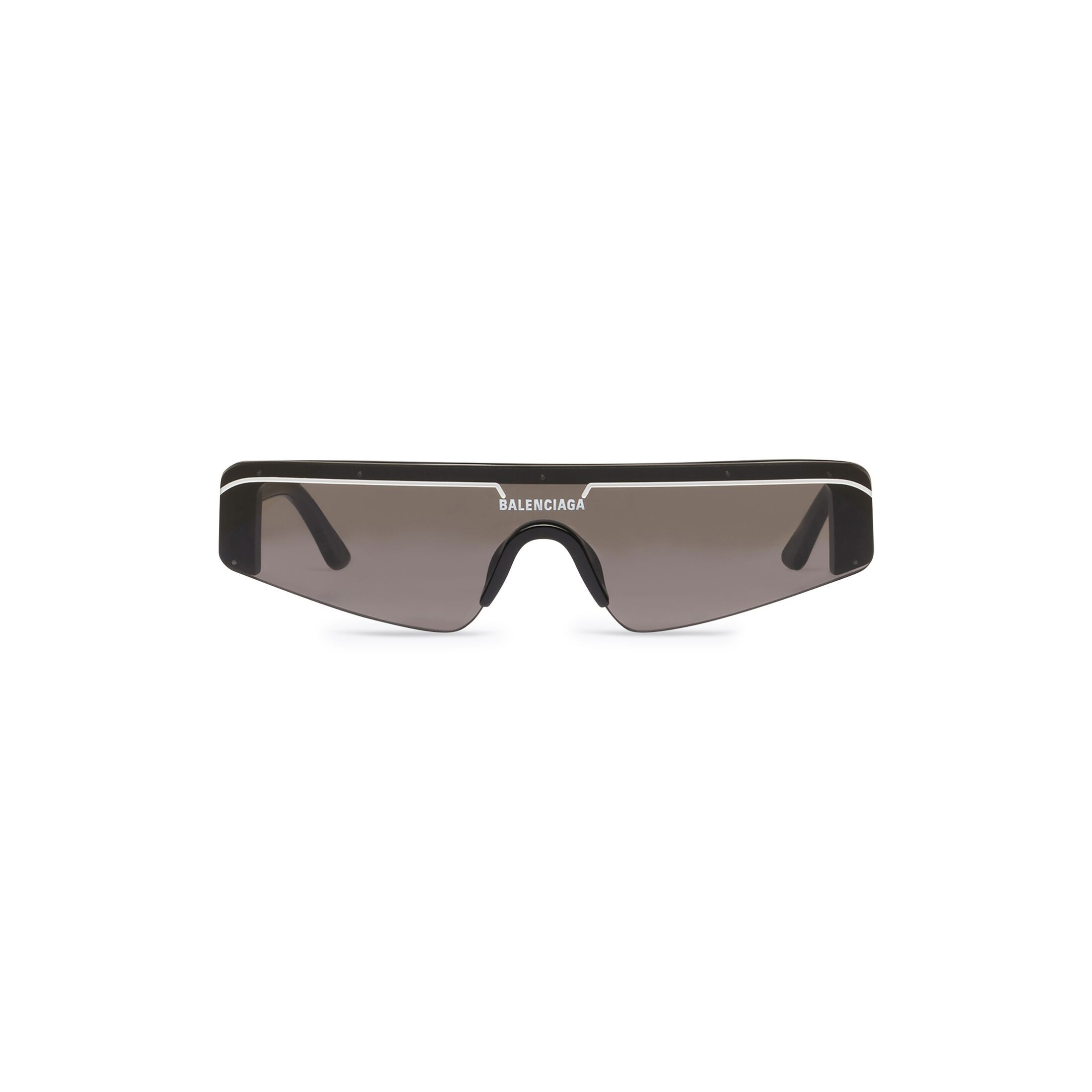 Ski Rectangle Sunglasses in Black | Balenciaga
