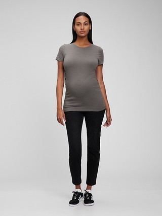 Maternity Organic Cotton Vintage Crew T-Shirt | Gap (US)