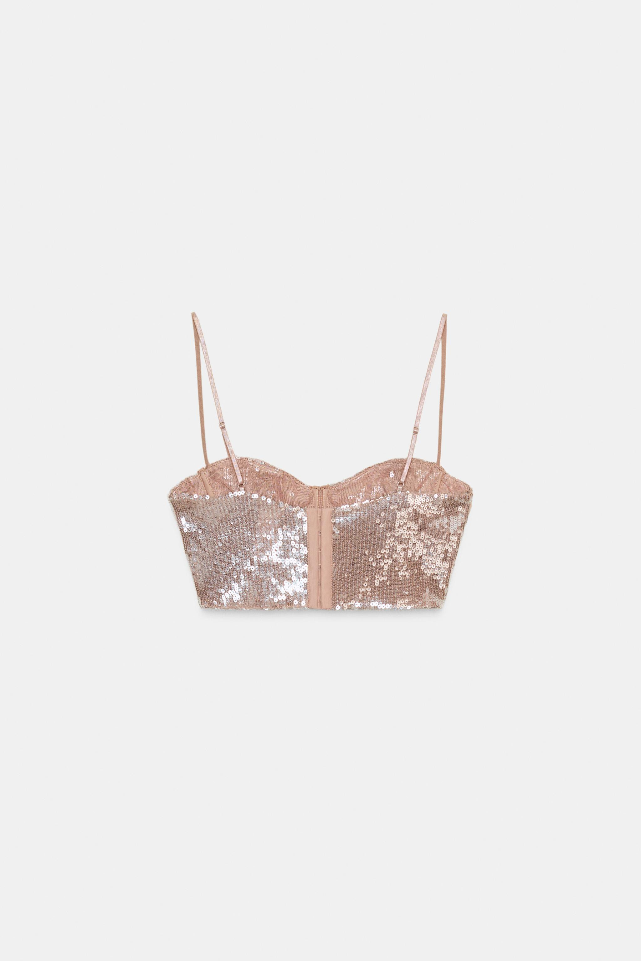 SEQUIN BRALETTE TOP | Zara US