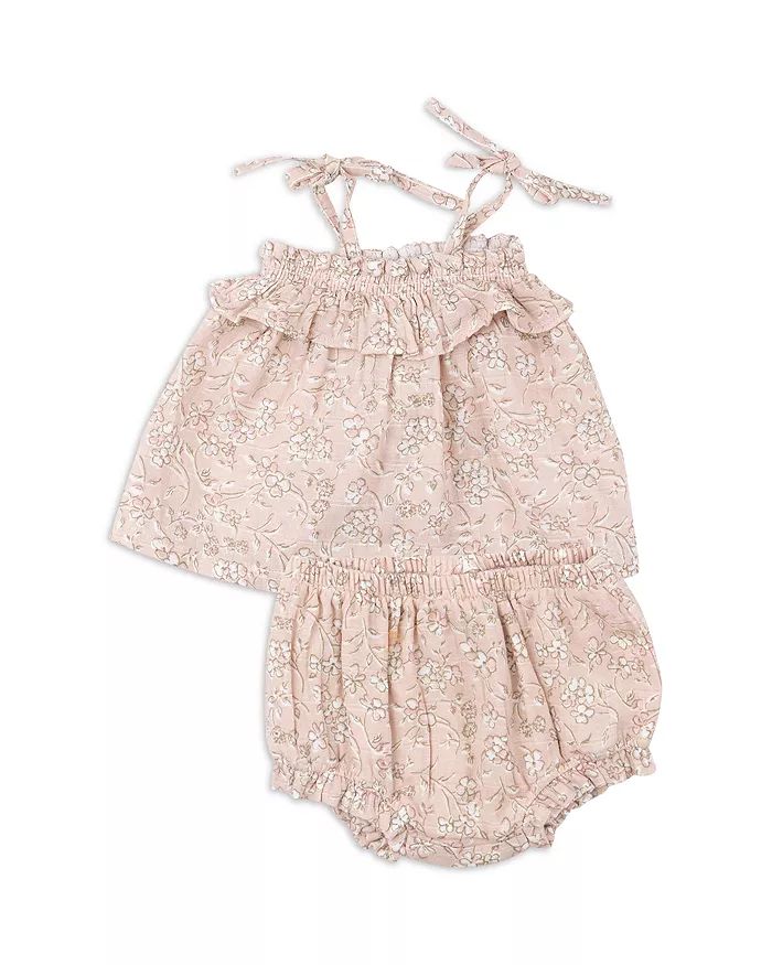 Girls' Baby's Breath Cotton Muslin Floral Ruffled Top & Bloomer Set | Bloomingdale's (US)