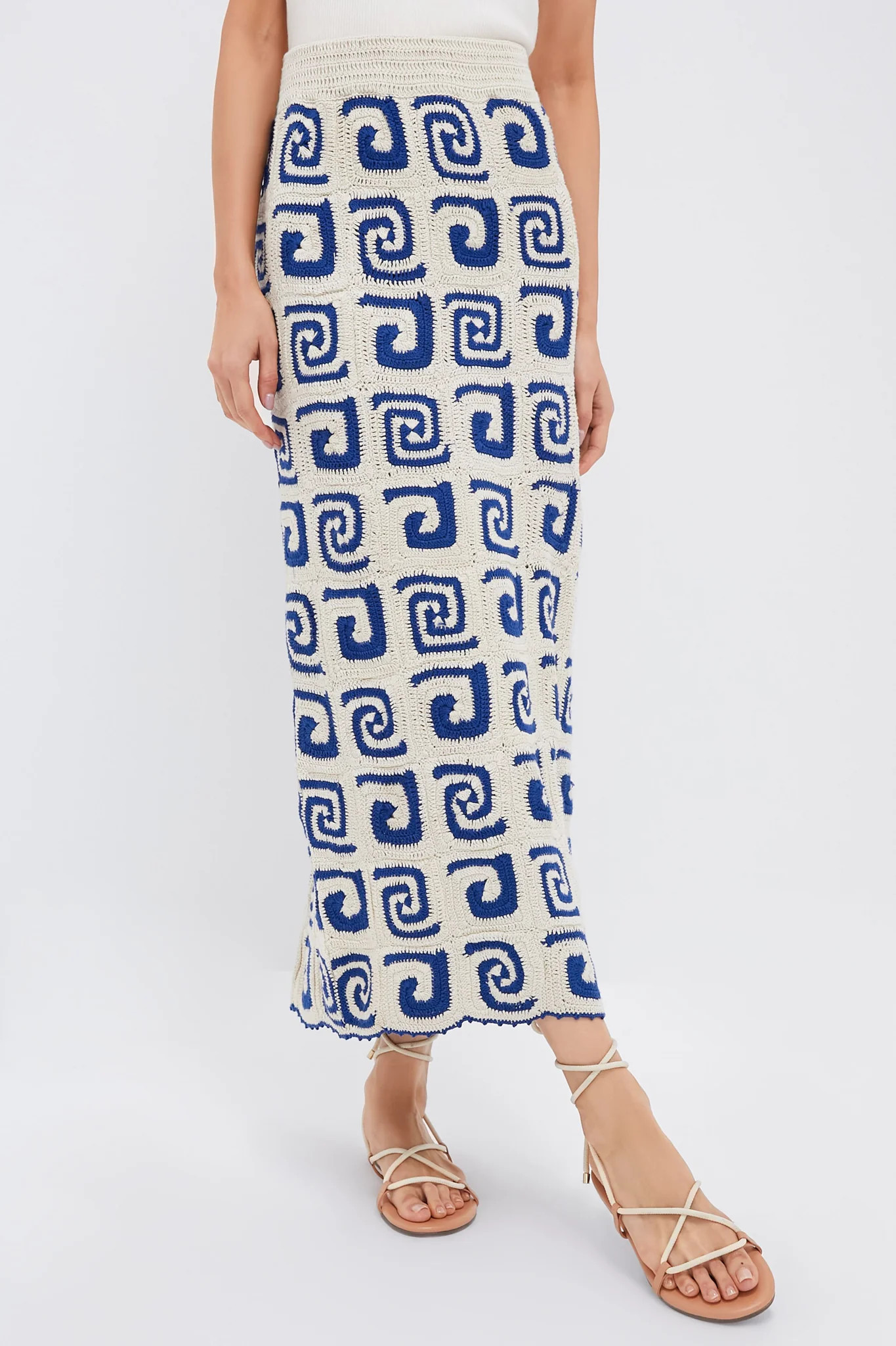 Blue Swirl Crochet Ana Skirt | Tuckernuck (US)
