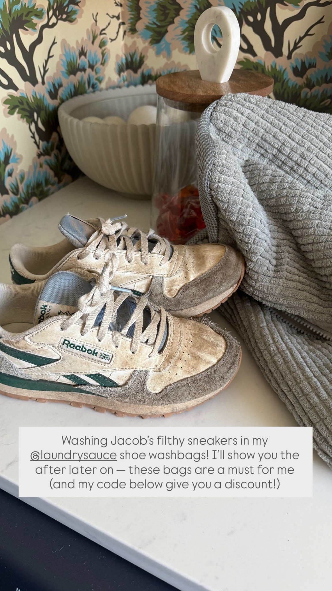 Washing Jacob’s filthy sneakers in my @laundrysauce shoe washbags! I’ll show you the after later on — these bags are a must for me (and my code GIRLONTHEHUDSON gives you a discount!) 

#LTKmomlife #LTKSaleAlert #LTKKids