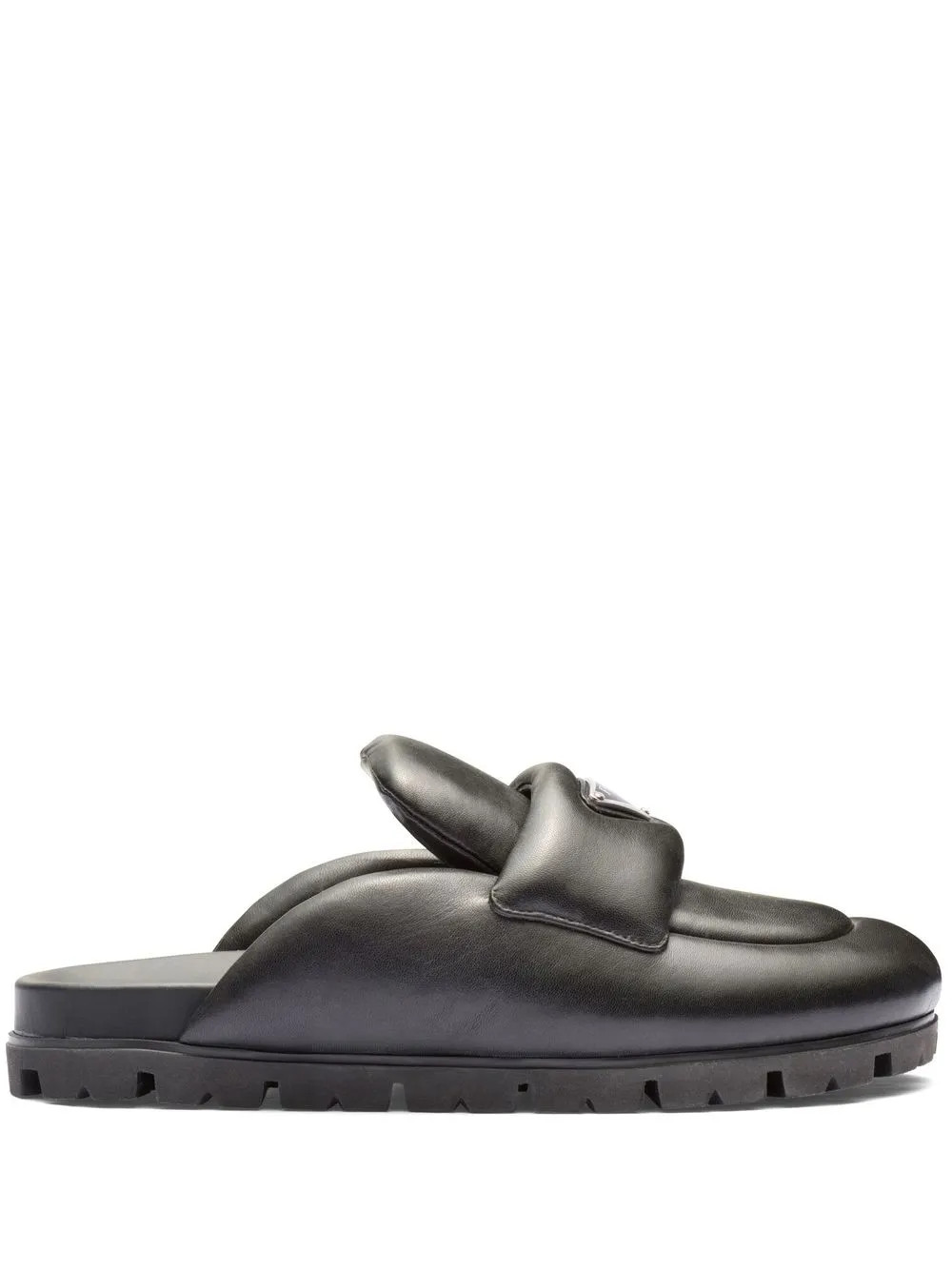 triangle-logo padded slippers | Farfetch Global