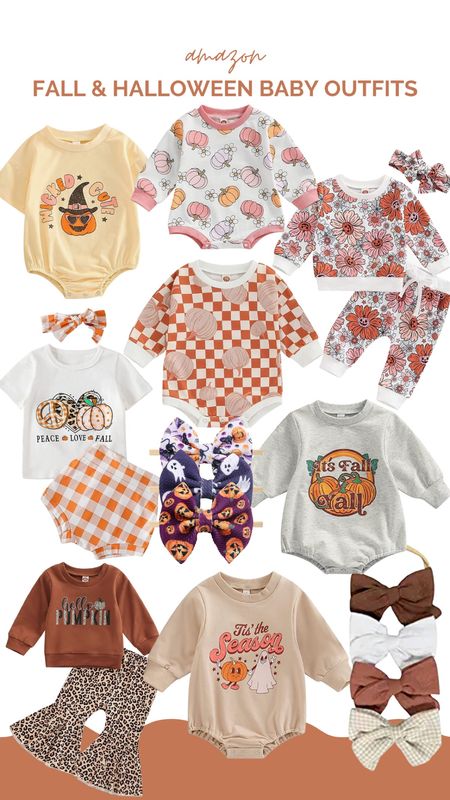 Cute Fall and Halloween baby outfits from Amazon 🖤

#LTKSeasonal #LTKbaby