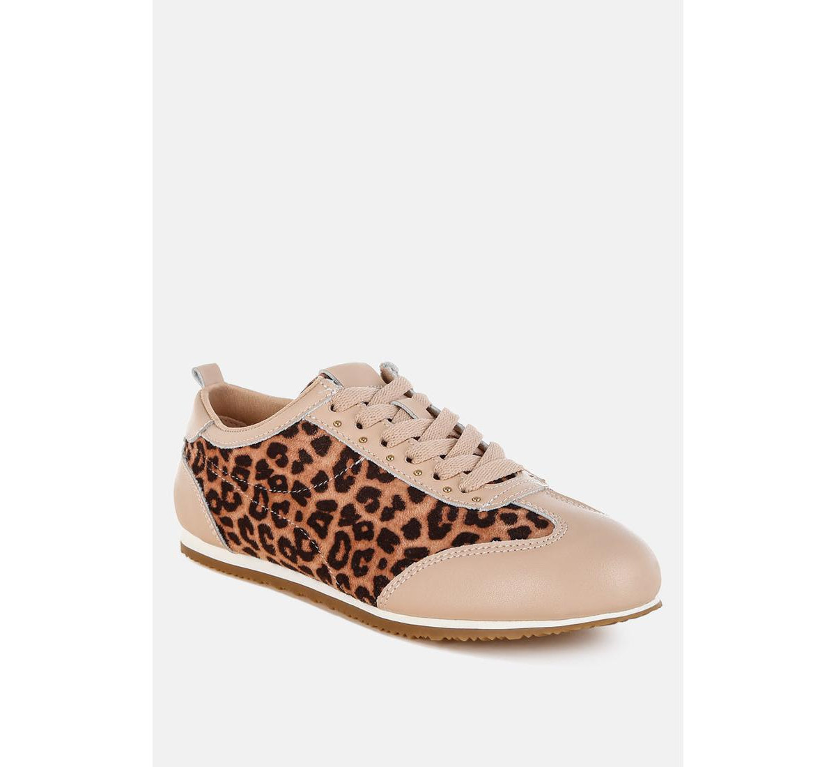 Narati Leopard Print Real Leather Sneakers - Leopard | Macy's