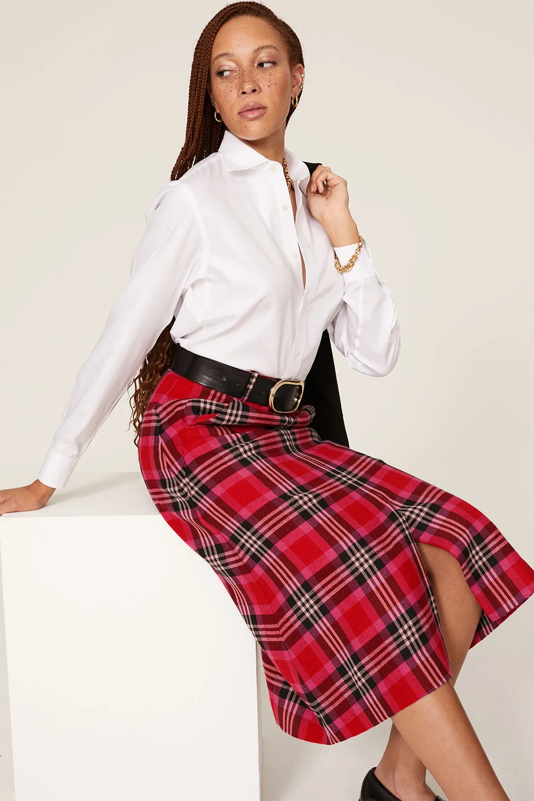 Foliage Plaid Skirt | Rent the Runway
