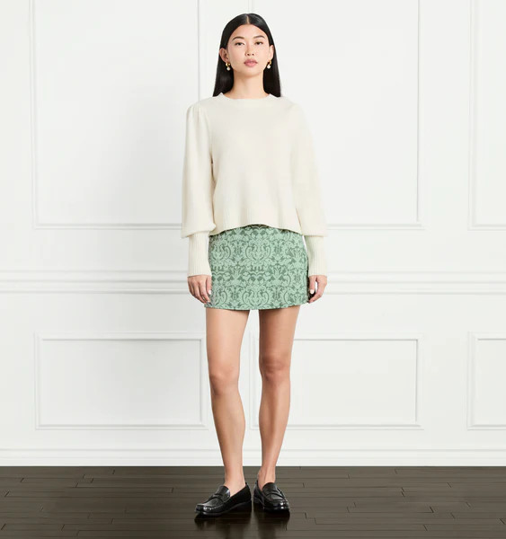 The Cropped Sylvie Sweater - Cream Merino Wool | Hill House Home US