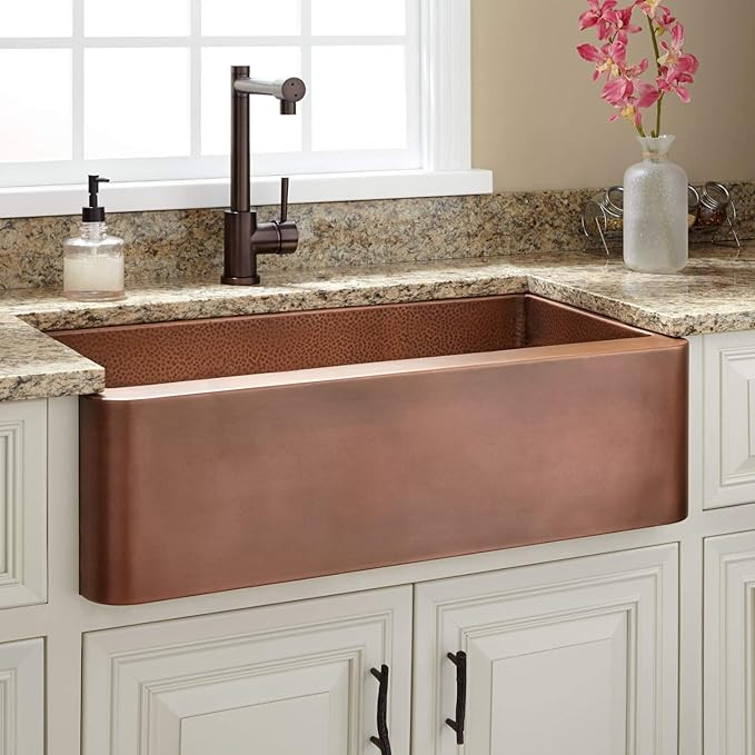 Signature Hardware 926760-30 Raina 30" Single Basin Copper Farmhouse Sink | Amazon (US)