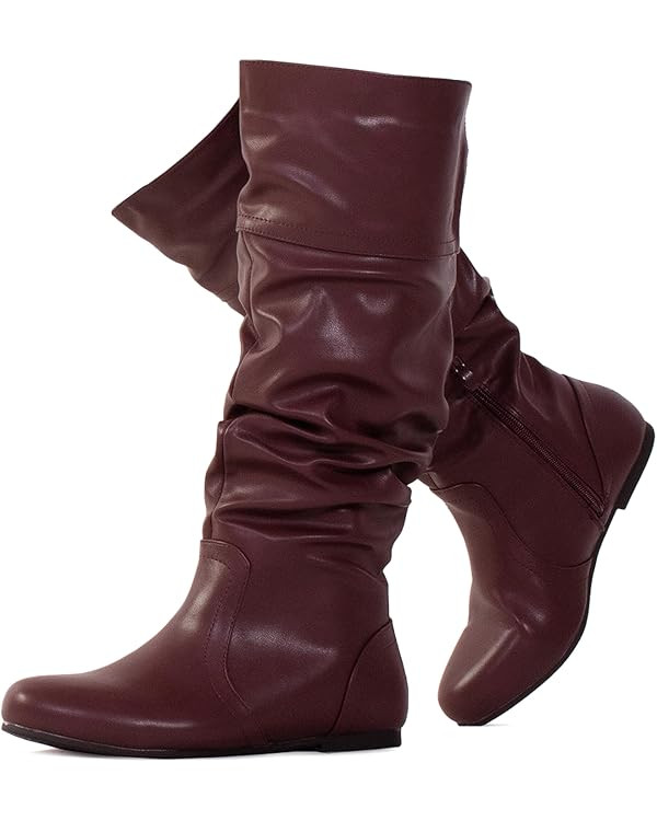 RF ROOM OF FASHION Women's Slouchy Knee High Hidden Pocket Boots (REGULAR CALF) | Amazon (US)