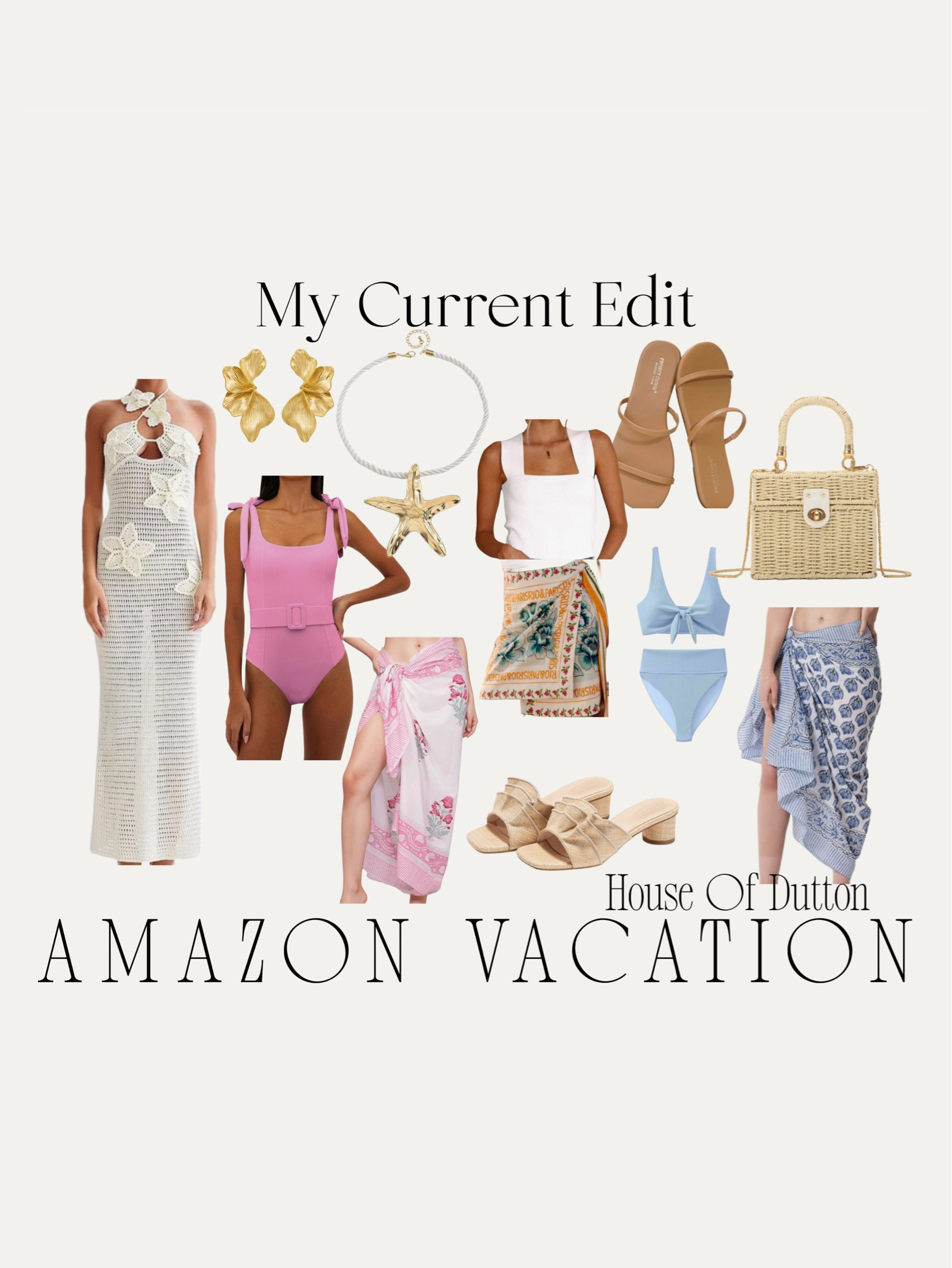 Everything I’d pack for a warm-weather getaway is in this edit. Think elevated swimwear, effortless cover-ups, woven accessories, and timeless sandals that look designer without the designer price tag. Amazon vacation outfits, resort wear, beach vacation, swimsuit, cover up, woven handbag, summer sandals, travel outfits, coastal style, vacation capsule wardrobe, Amazon fashion, affordable vacation style. #AmazonFashion #VacationStyle #ResortWear

#LTKSaleAlert #LTKgrwm #LTKootd