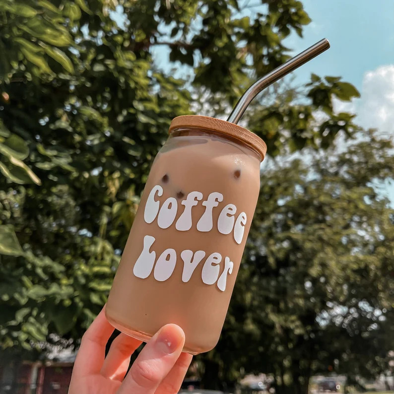 Coffee Lover Beer Glass Can Glass Coffee Cup Soda Glass | Etsy | Etsy (US)