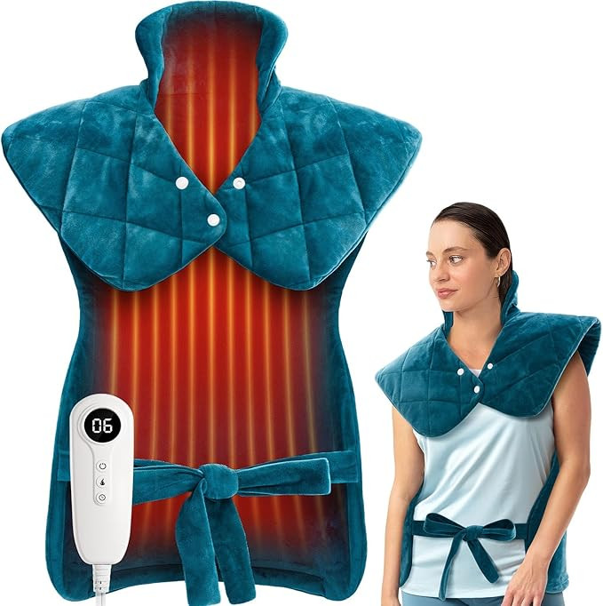 Weighted Electric Heating Pad for Neck, Shoulders and Back Pain Relief | Father's Day Gifts for D... | Amazon (US)