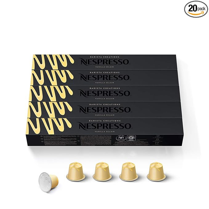 Nespresso Capsules OriginalLine, Vanilla Éclair, Mild Roast Espresso Coffee, 50 Count Espresso C... | Amazon (US)