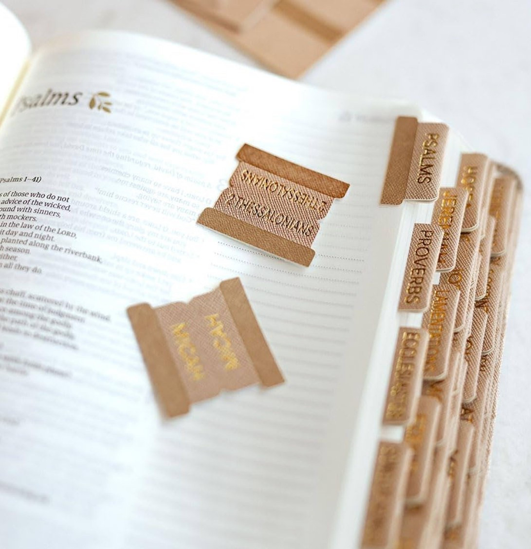 Leather Bible Tabs - Beautiful and Aesthetic Bible Tabs for Women - 67 Bible Book Tabs - 13 Blank Bible Tabs - Neutral Bible Tabs for Women Study Bible - Large Print Easy to Read Bible Tabs for Men

#LTKHome