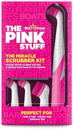 The Pink Stuff - Stardrops - The Miracle Scrubber Kit - 4 Cleaning Brush Heads | Amazon (US)