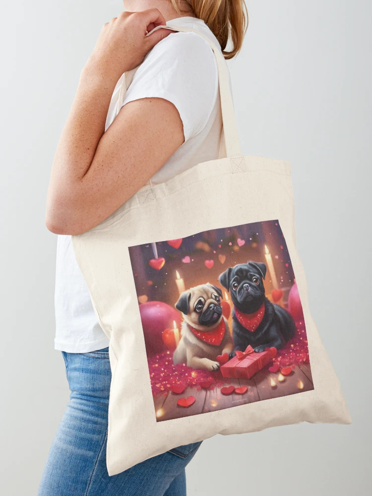 Valentine Pugs Tote Bag | Redbubble (US)