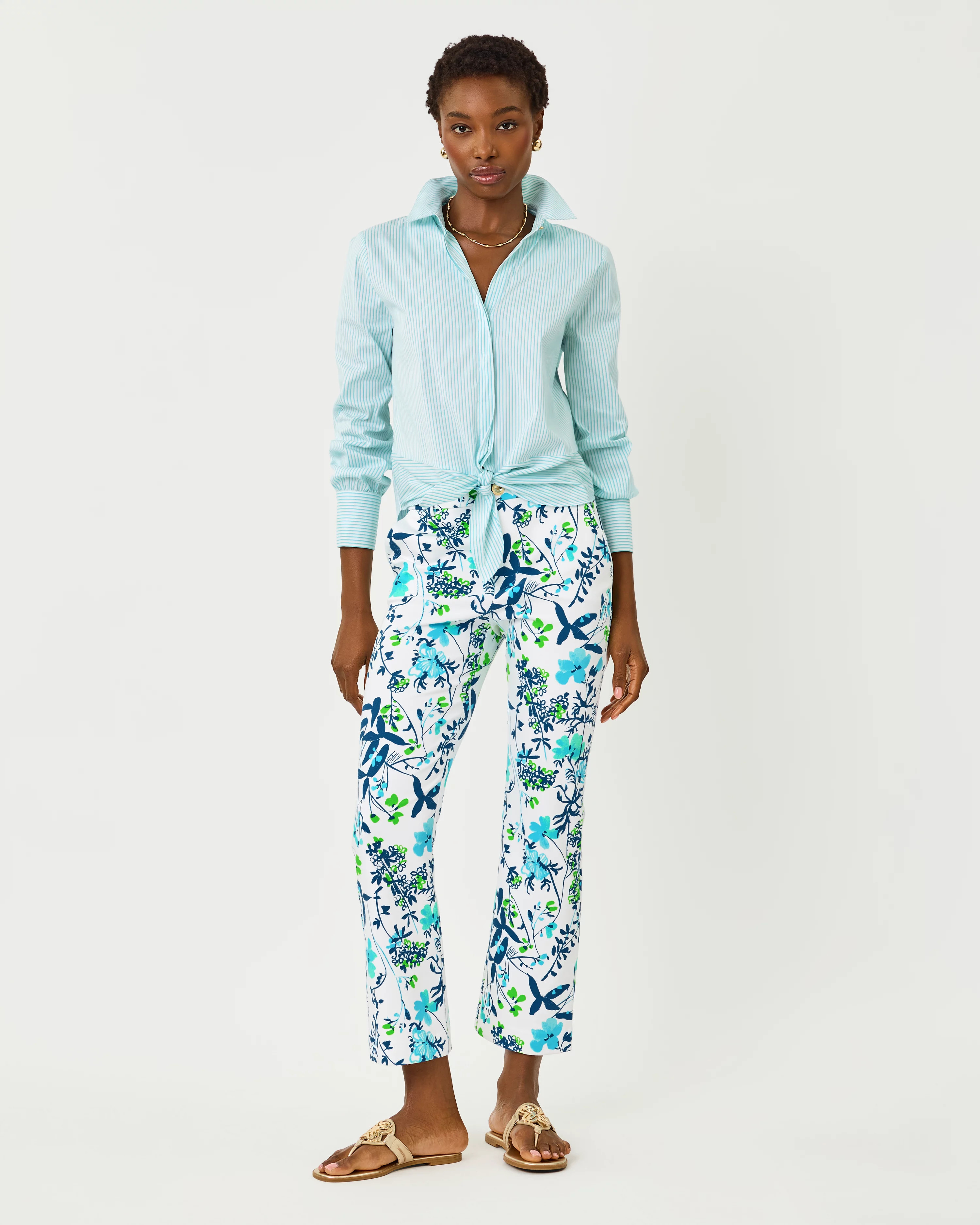 27" Carwyn High Rise Crop Flare Pant | Lilly Pulitzer