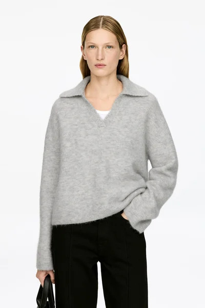 Alpaca-Wool Blend Jumper – Grey Melange – Women – ARKET GB | Arket UK