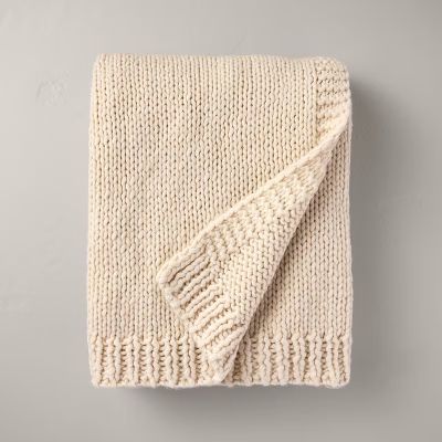 Chunky Knit Bordered Throw Blanket Cream - Hearth &#38; Hand&#8482; with Magnolia
This item is not available

 | Target