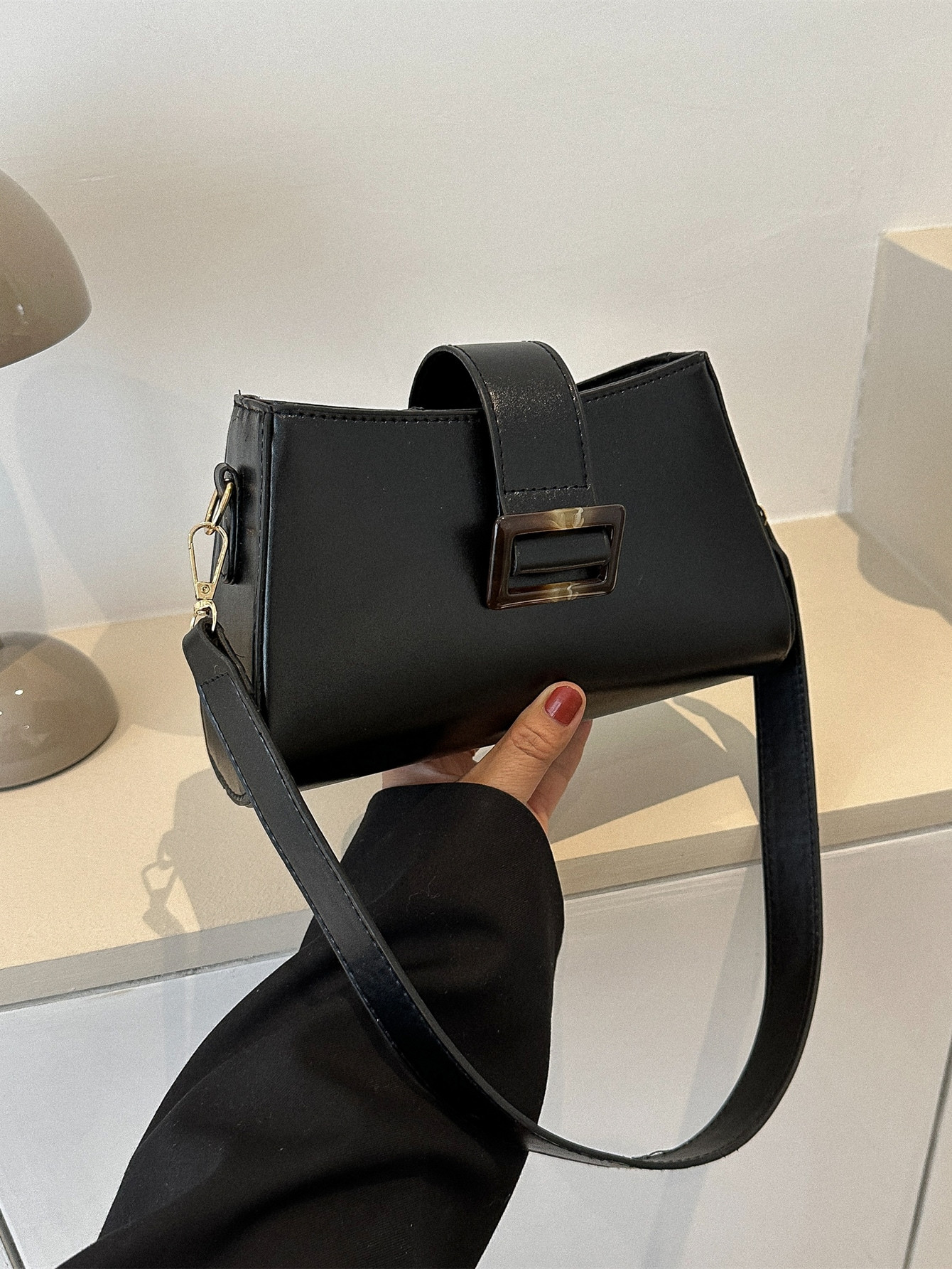 Buckle Decor Baguette Bag | SHEIN