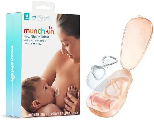 Munchkin® Flow Nipple Shield + with See-Thru Channel to Watch Milk Flow - Nurse Confidently and ... | Amazon (US)
