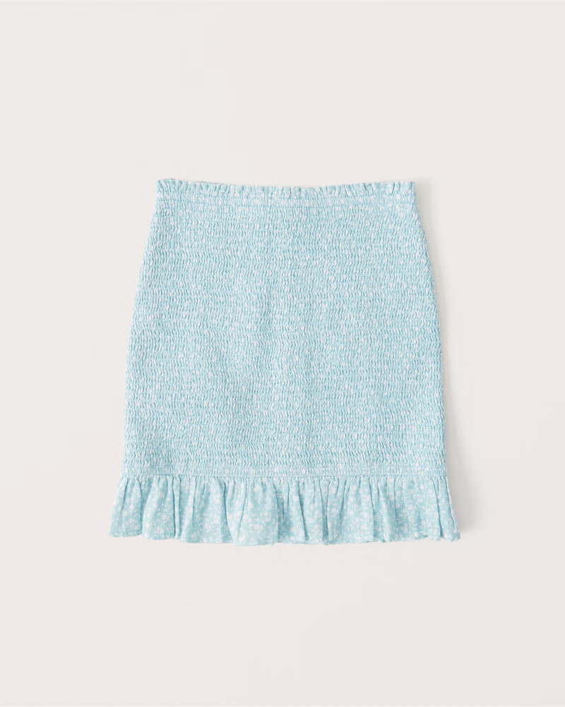 Smocked Mini Skirt | Abercrombie & Fitch (US)