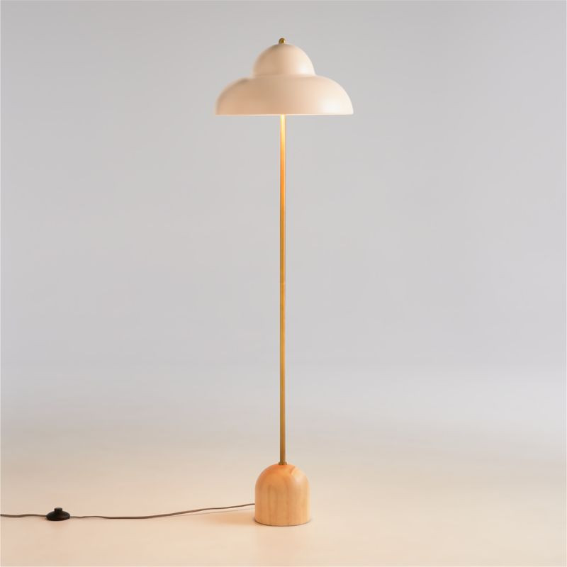 Eloise Pink Wood and Metal Kids Floor Lamp + Reviews | Crate & Kids | Crate & Barrel