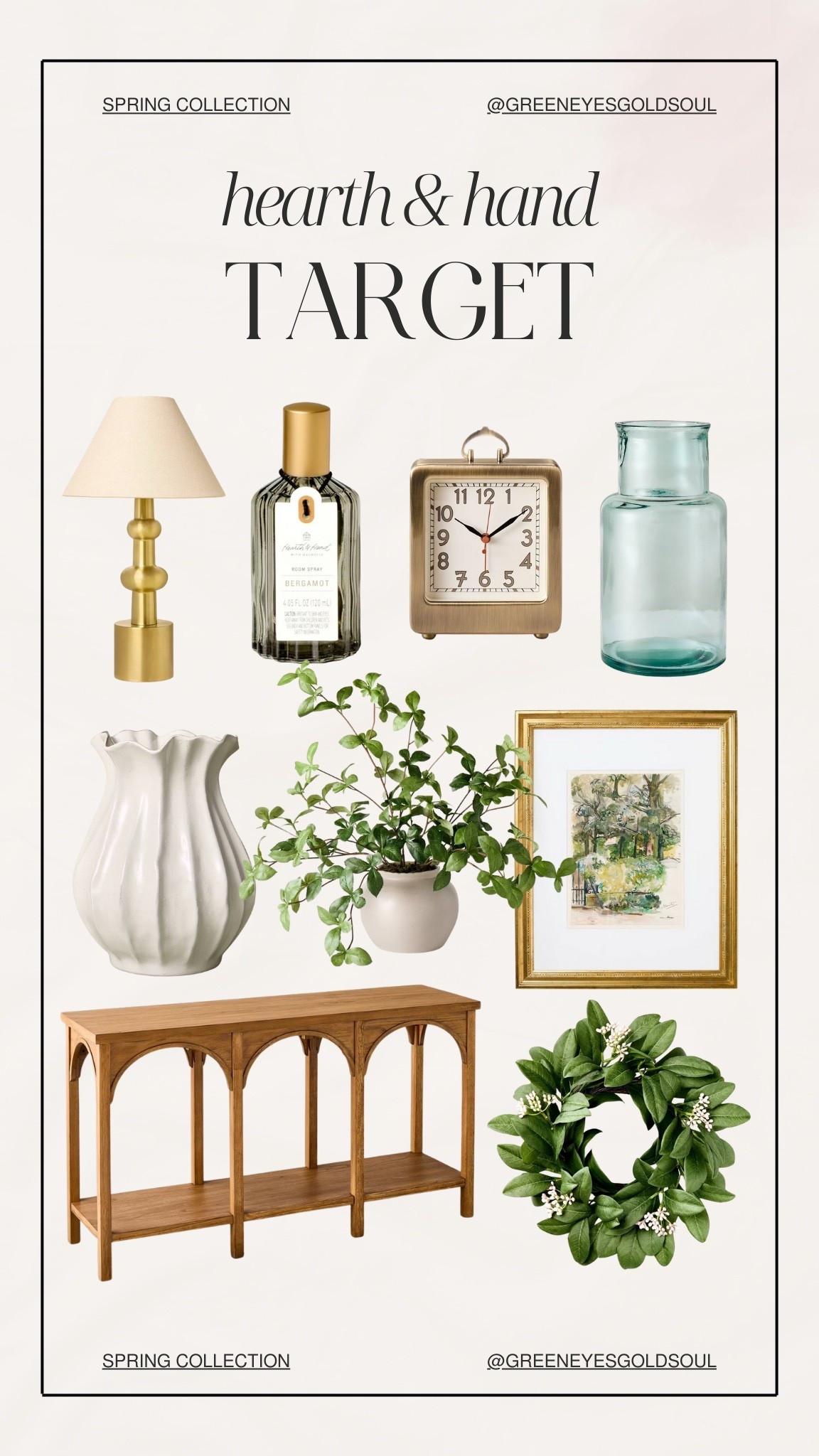 Target Hearth & Hands - Spring Collection 🌼

Coffee table, vase, plant, artificial, clock, room spray, linen spray, spring, new year, wall decor, wreath, flowers, lamp 

#LTKSeasonal #LTKHome #LTKFindsUnder100