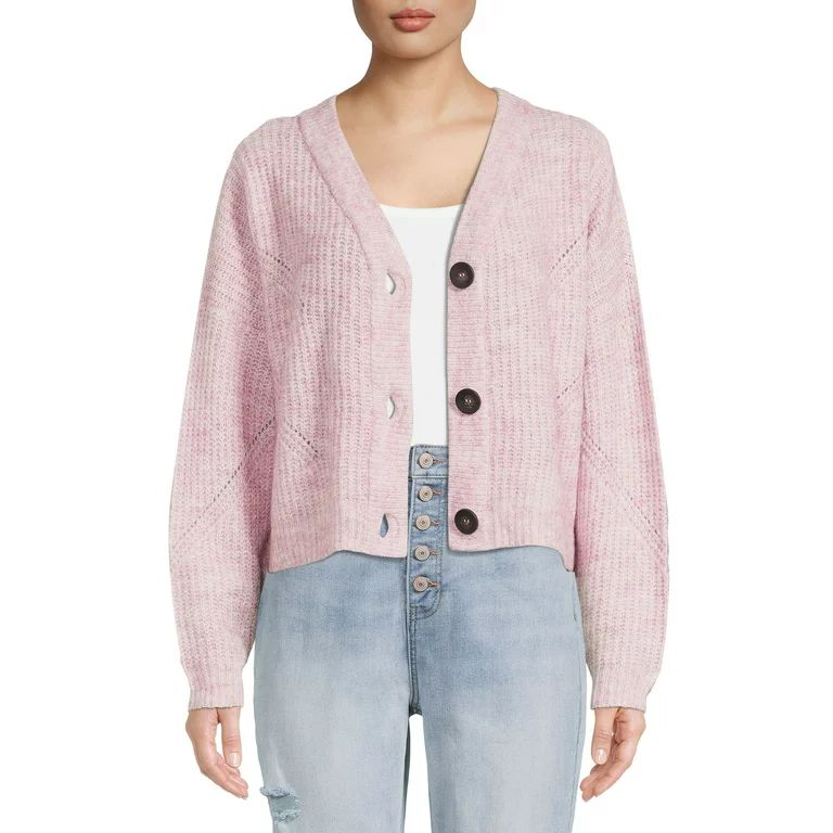 RD Style Women's Cropped Button Front Cardigan Sweater | Walmart (US)