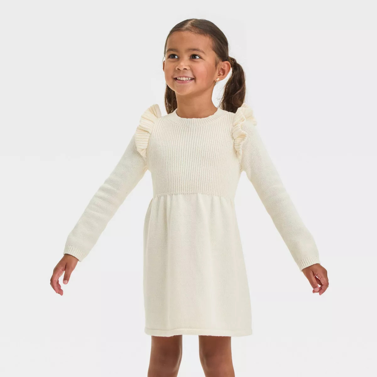 Toddler Girls' Solid Crew Neck Dress - Cat & Jack™ | Target
