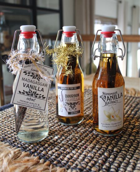 Handmade Gifts are the best!  Everything you need for DIY Vanilla Extract Gift Bottles (excluding the spirits).  Great for Teachers, Friends, Housewarming Gifts and Wedding Favors! 

#LTKGiftGuide #LTKhome #LTKHoliday