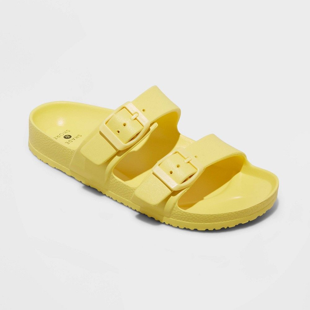 Women's Neida EVA Two Band Slide Sandals - Shade & Shore™ Yellow 6 | Target