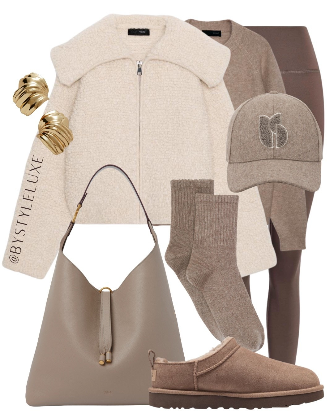 CASUAL LOOK - styling this gorgeous boucle knitted cardigan with leggings and the must have Ugg micro boots in Rocky Oak

#autumnoutfit #knitwear #ugg 

#LTKautumn #LTKwinter #LTKshoes