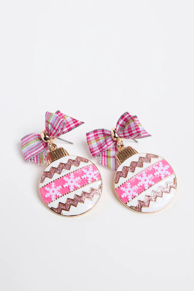 Summit Pink Ornament Earrings | Pink Lily