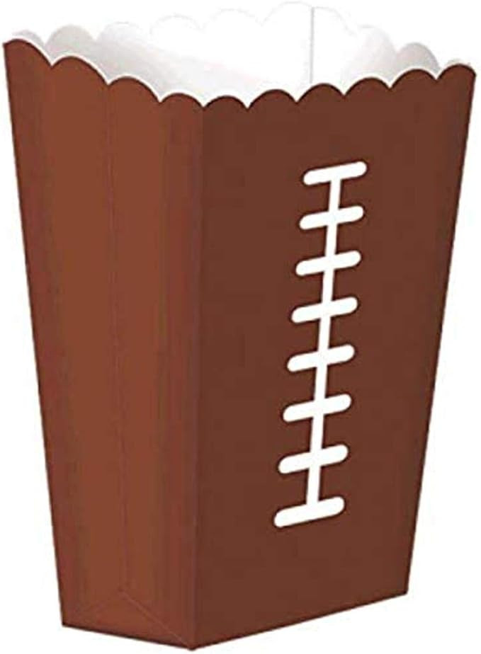 Brown Football Large Paper Snack Box - 7.5" x 3.5" x 2.25", 8 Pcs - Perfect for Sports Events, Bi... | Amazon (US)
