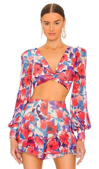 Violet Cropped Top in Cherry | Revolve Clothing (Global)