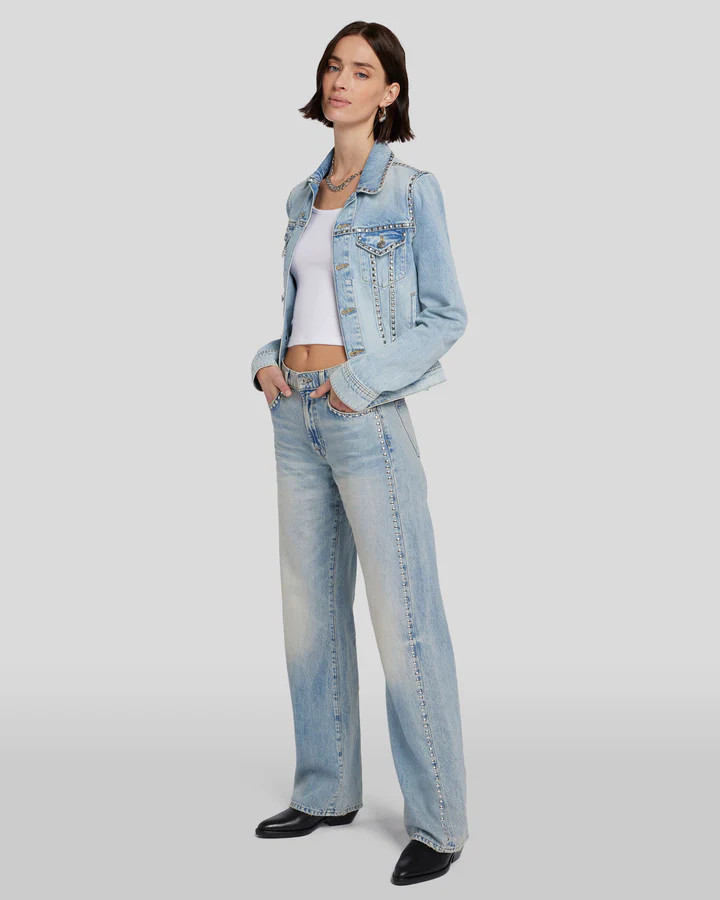 Studded Tess Trouser in Cassidy | 7 For All Mankind