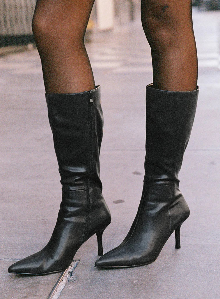 Elodiee Knee High Boots Black | Princess Polly US