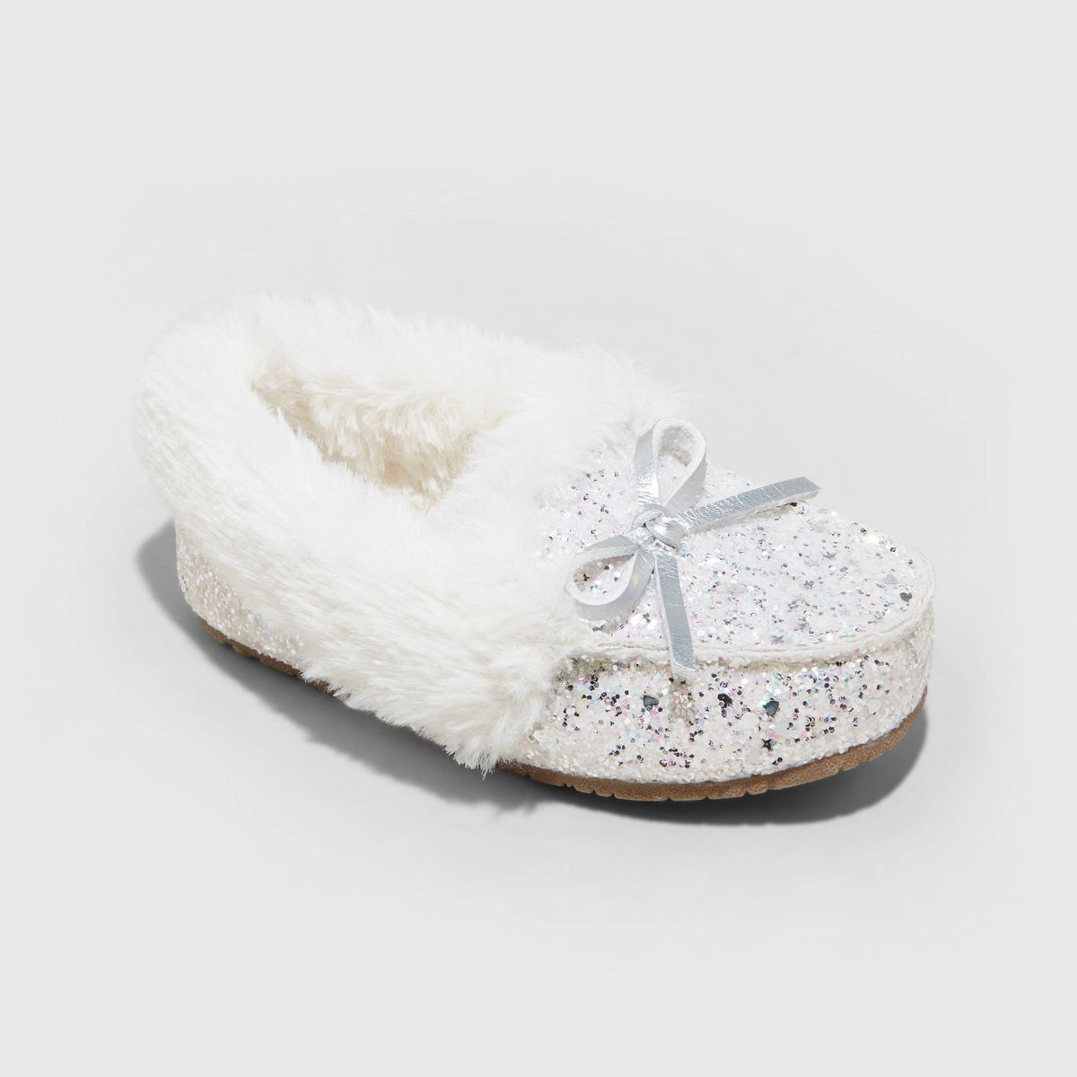 Toddler Girls' Medora Glitter Moccasin Slippers - Cat & Jack™ | Target