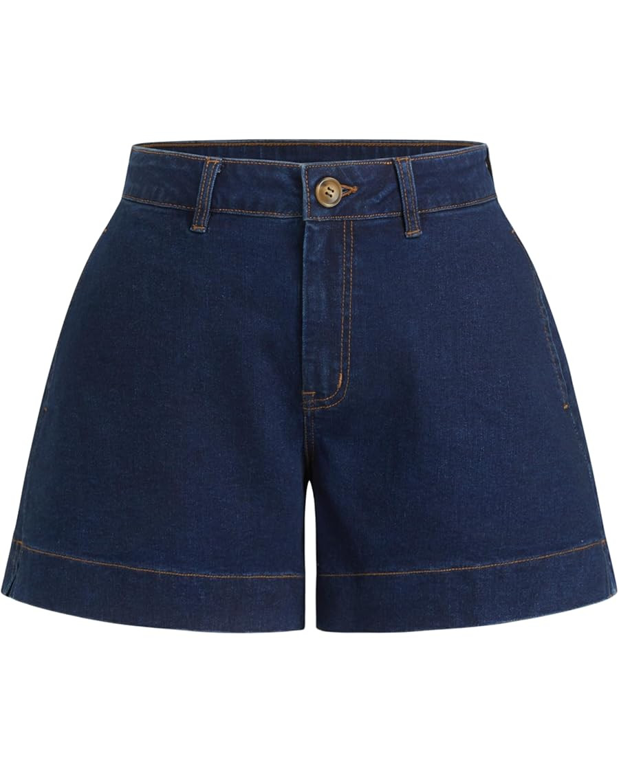 CIDER Womens Denim Shorts Mid Waisted Jeans Shorts with Pockets | Amazon (US)