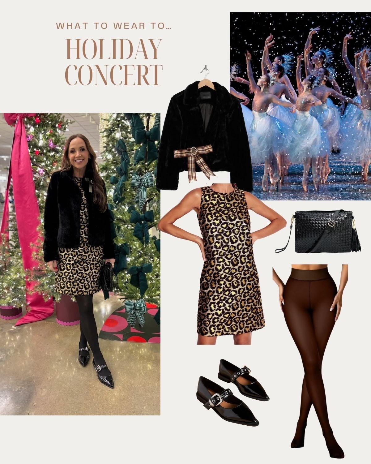 Holiday Concert outfit inspiration 
@boden dress is such a special piece! And I’ve been adding @anthropologie brooches to so many jackets, love the special touch 

#LTKHoliday