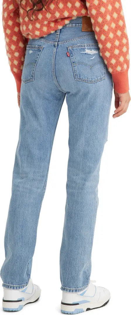 Levi's® 501® Ripped High Waist Straight Leg Jeans | Nordstromrack | Nordstrom Rack