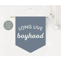 Long Live Boyhood Pennant, Kids Wall Banner, Boys Room Decor, Vintage Decor | Etsy (US)