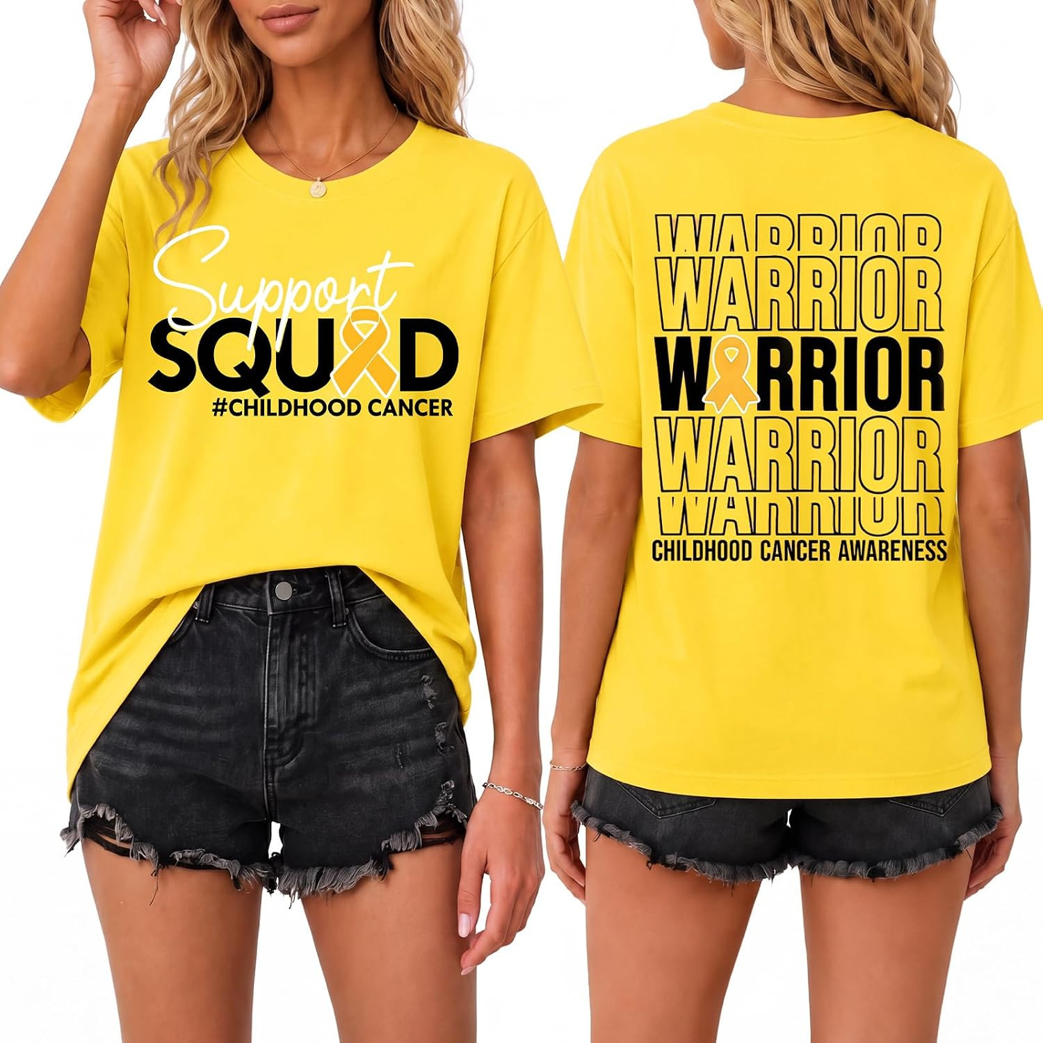 Childhood Cancer Shirt for Women Glod Ribbon Tshirt | Amazon (US)